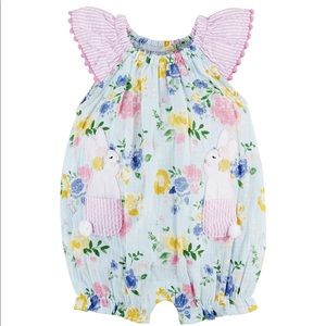 NWT Mudpie Floral Bunny Bubble